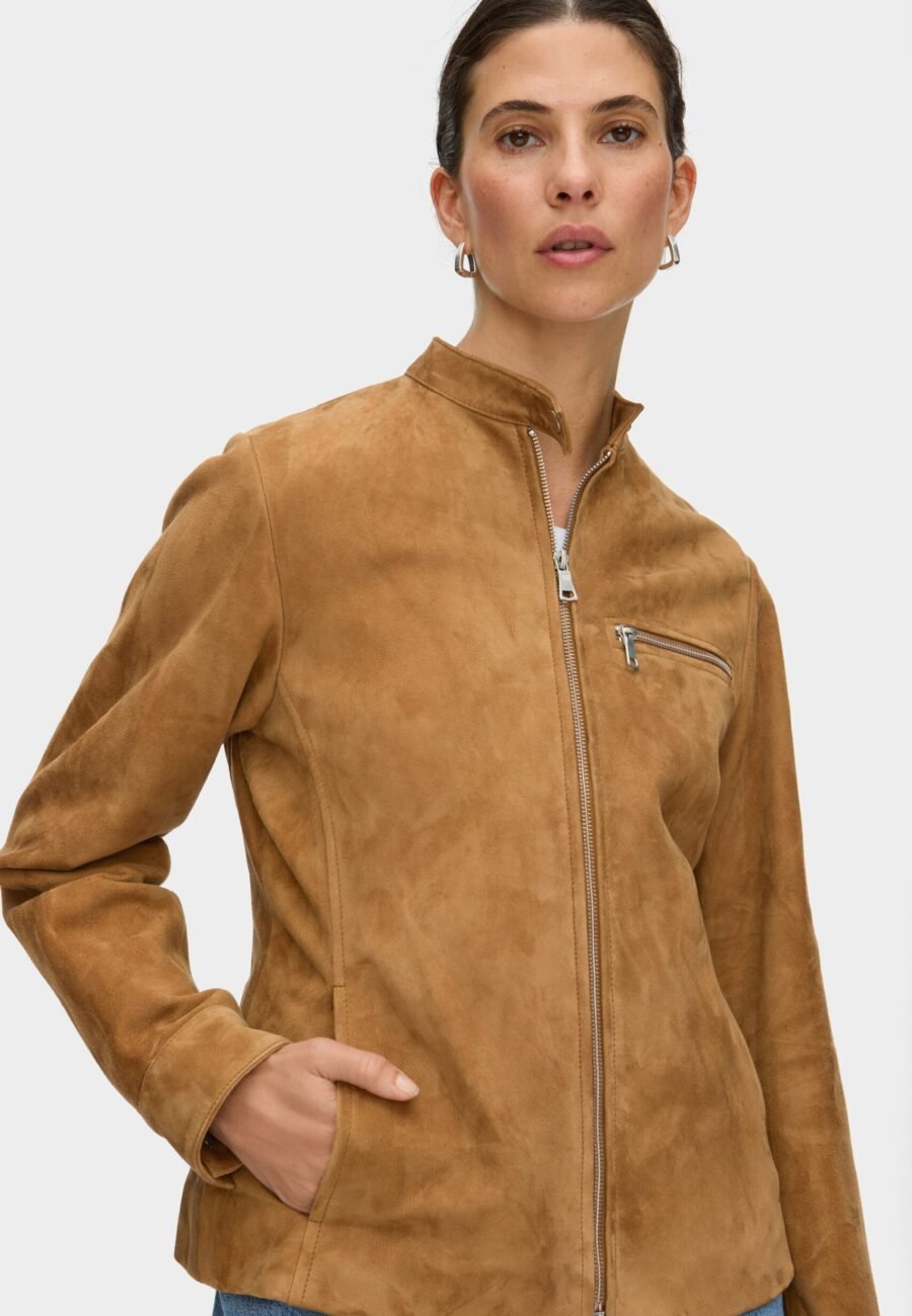 Malina Suede Biker Jacket