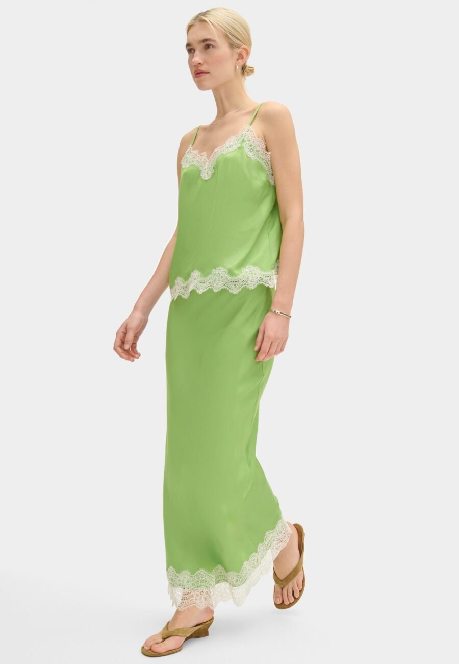 Ari Lace Satin Slip Skirt
