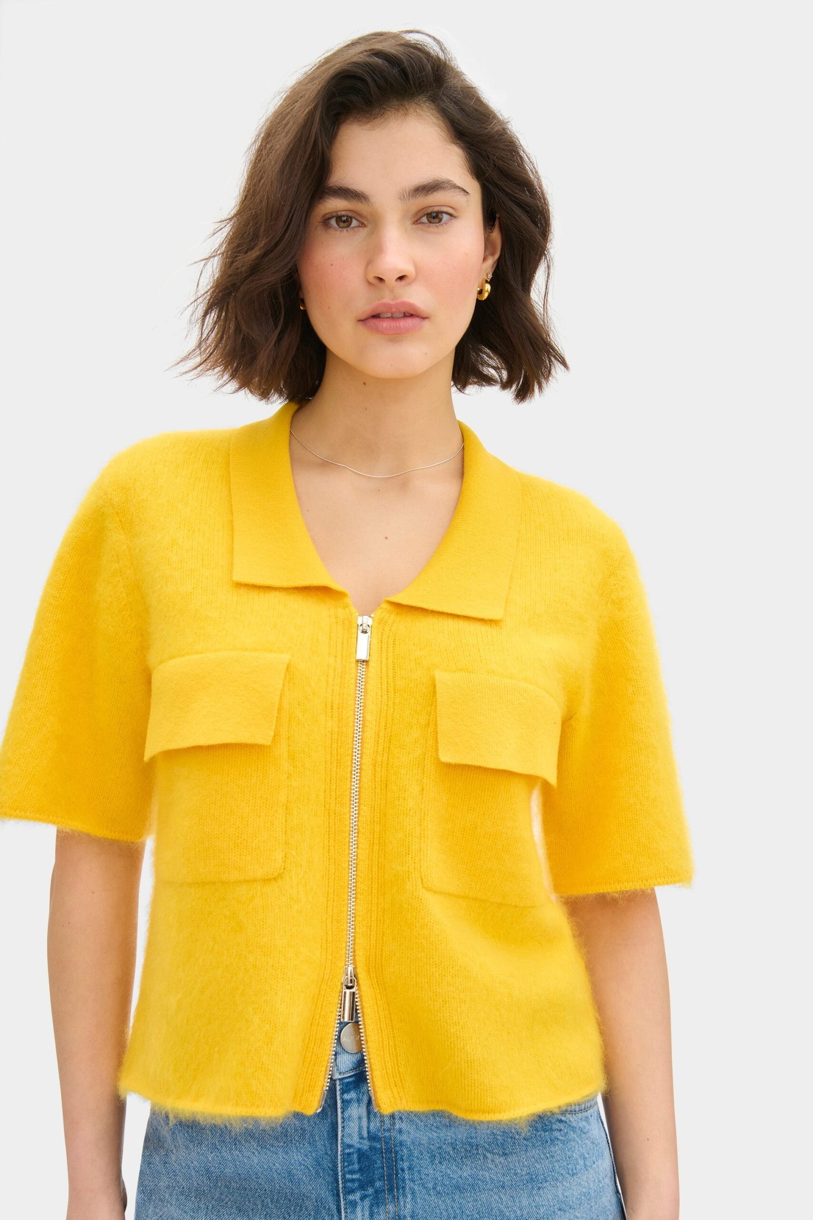 Erika Zip Up Knitted Shirt